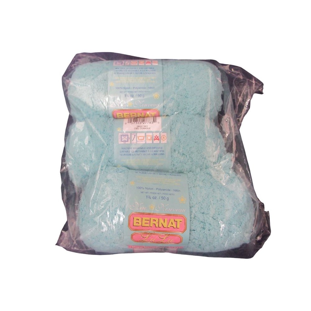 Bernat Lu Lu Silly Sky Three Skeins New Sealed Nylon Machine Washable